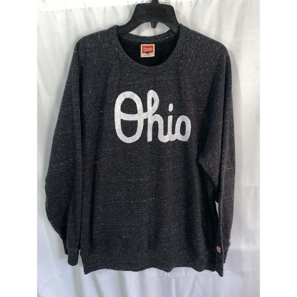 Homage Ohio‎ State University Buckeyes Script Ohio Crewneck Sweatshirt XL